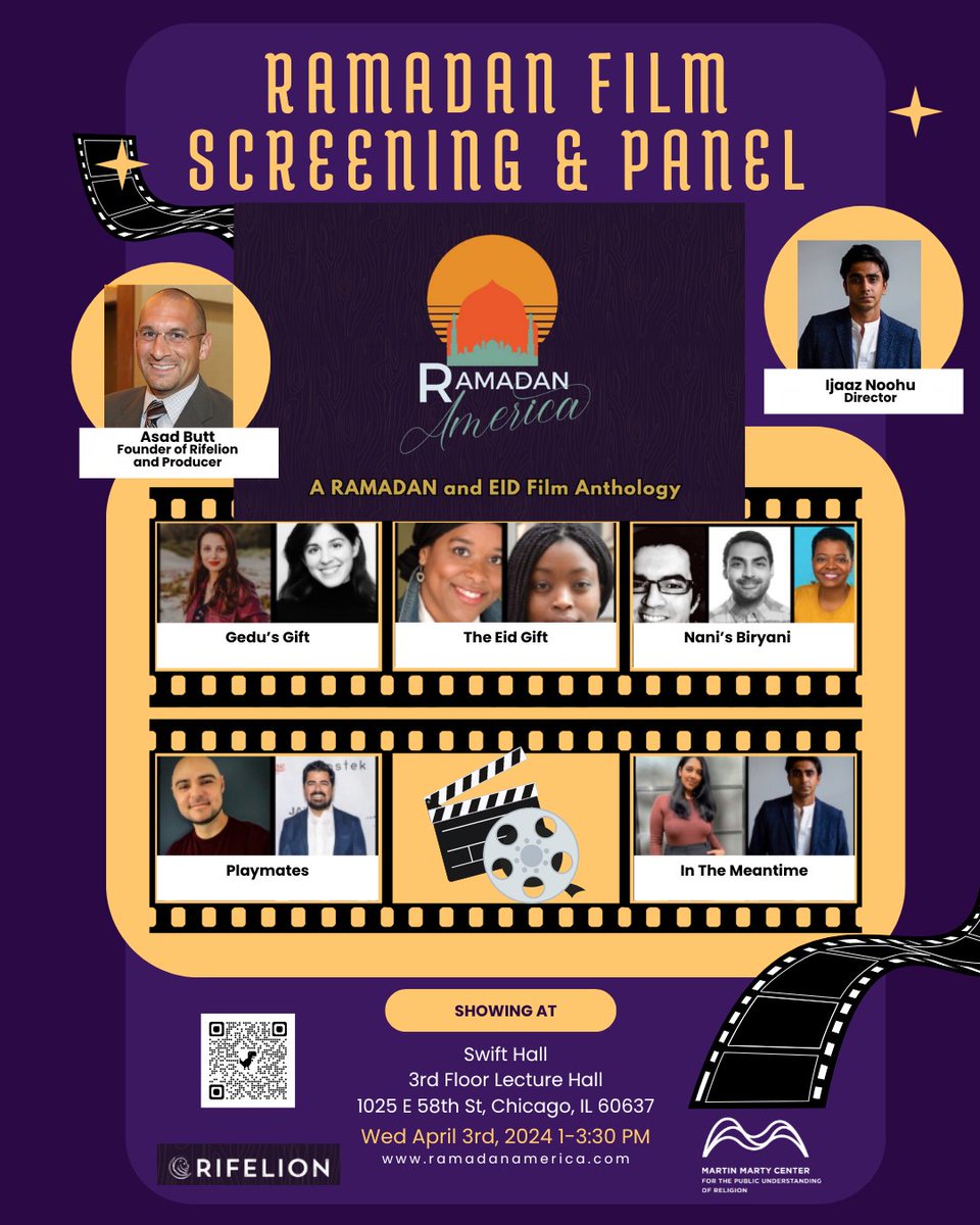 Tomorrow! Join us for a screening and discussion of Ramadan America, a film anthology that showcases what Ramadan and Eid mean to different Muslims across the U.S. This event was organized by @MartyCenter Public Scholarship Fellow Safia Mahjebin. martycenter.org/events/ramadan…