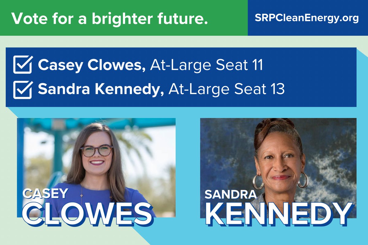 Today is Election Day! You have until 7pm tonight to drop off your ballot or vote in person for the SRP Clean Energy Team 🗳️