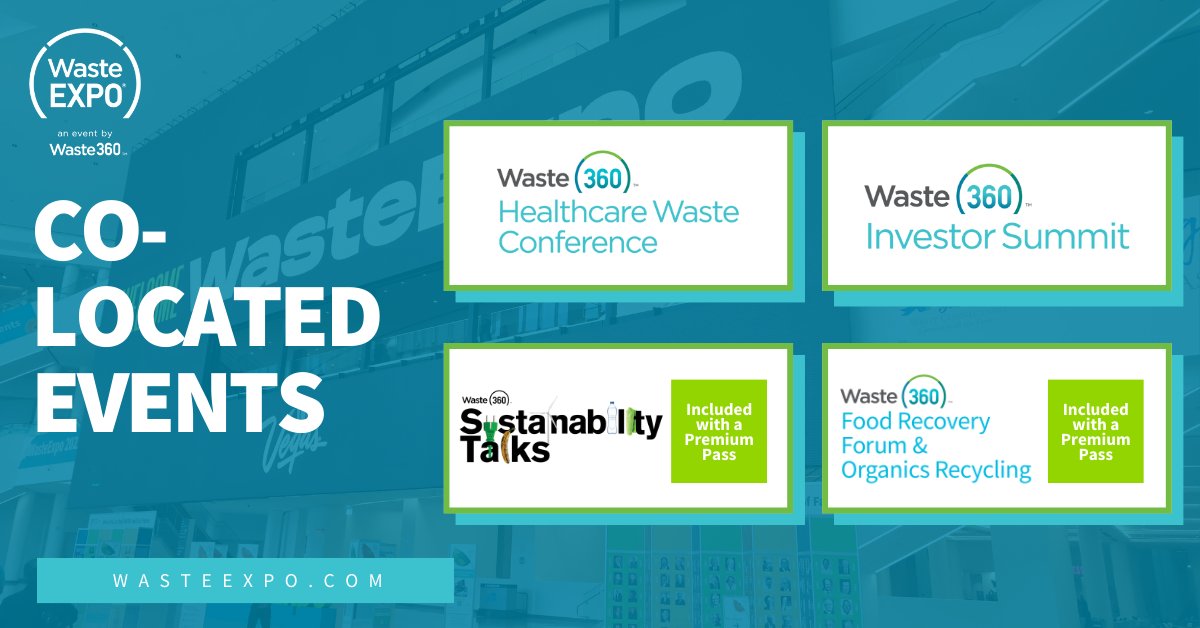 Dive into co-located events at #WasteExpo! From business insights at our Investor Summit, to healthcare waste tabletops and sessions at the Healthcare Waste Conference, see the entire waste industry under one roof. See all co-located events: utm.io/ugLet