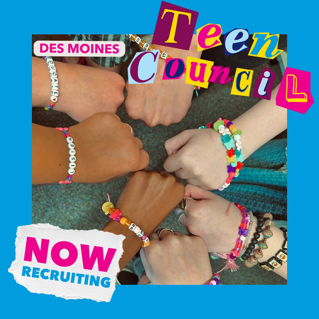 DSM @ppnorthcentral Teen Council is recruiting for the 2024-2025 school year! It's a great opportunity for youth passionate about protecting access to sexual and reproductive health care and education. Students entering grades 10-12 can apply before 5/31: docs.google.com/forms/d/e/1FAI…