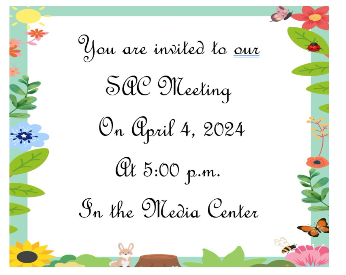 SAC meeting this Thursday at 5:00 PM