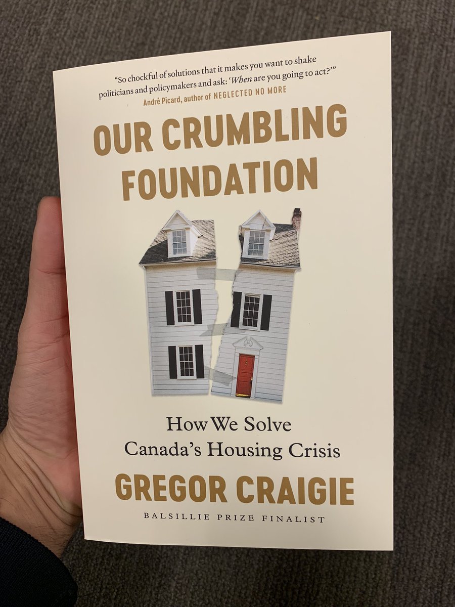 Echoing @daniel_foch recommendation to buy @GregorCraigie fantastic new book investigating the housing crisis in Canada as millions of people are priced out of homes and how a variety of solutions must be enacted if we are to fix it, which I reviewed for @BooksinFive below! 1/5