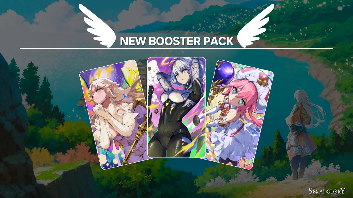 | New Booster Pack Preview |

A new booster pack will be available tomorrow!

Art created by the wonderfully talented <a href="/tsuru_oden/">つるしま たつみ❤️‍🔥2/22 つるマスカフェ福岡・2/23 コミックシティ福岡</a>