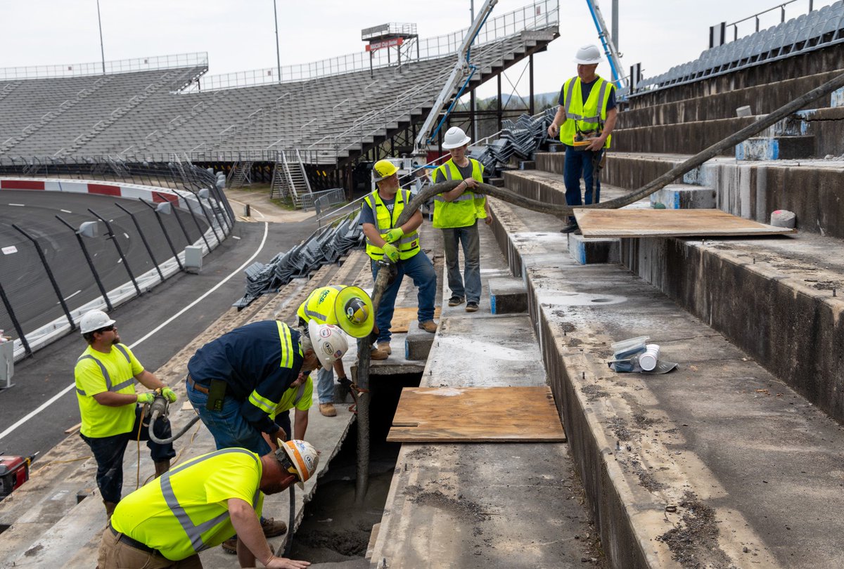 NEWS | Foundation repair begins on front stretch grandstands at North Wilkesboro. 🚧 FULL STORY 📰: bit.ly/49kyV1k