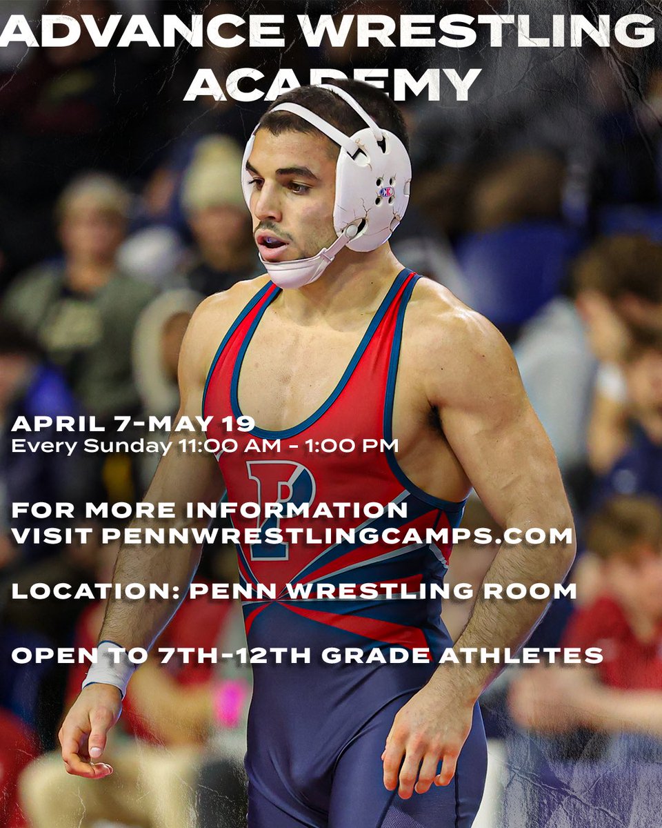 Our Advance Wrestling Academy starts 𝗧𝗛𝗜𝗦 Sunday. There is still time to register for the first session at the link below‼️ 🔗 tinyurl.com/bddkakf5 #TheMovement x #FightOnPenn🔴🔵