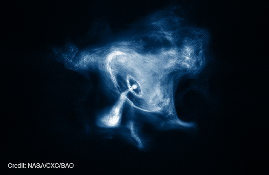 NASAUniverse's tweet photo. Sometimes we learn more about the universe when something gets in the way — like when the Moon blocked our NICER telescope's view of the Crab Nebula! Observing the Crab during these events, called occultations, helps us learn about the nebula's structure. https://t.co/LwgpmcU5vm