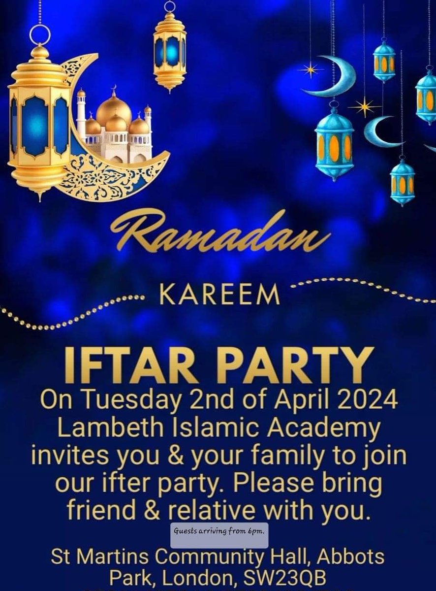 Great to join the Lambeth Islamic Academy for their #Ramadan Iftar Party tonight. Thank you to all the organisers for a warm welcome and delicious food. #RamadanMubarak #RamadanKareem