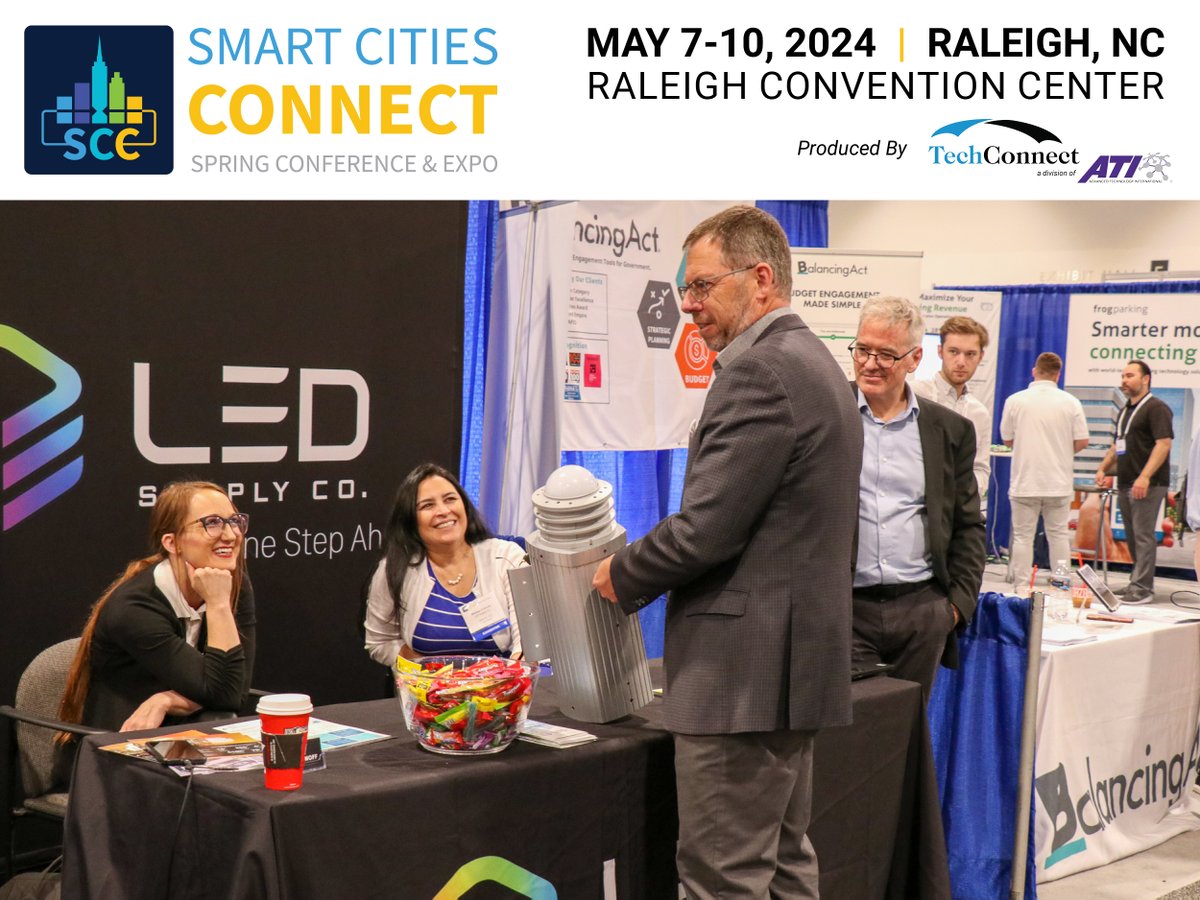 Join us May 7-10 in Raleigh, NC! We’ll see you in the #SCC24 expo! We are excited to showcase groundbreaking solutions that redefine urban living. Cites attend for FREE! Register today: spring.smartcitiesconnect.org/register.html