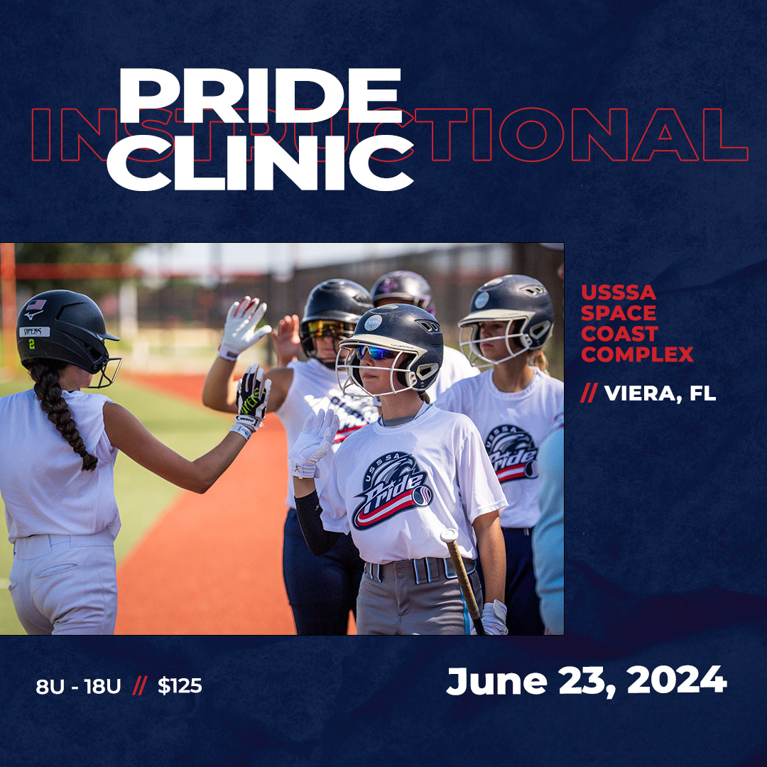 Learn from the best ➡️ 𝙋𝙇𝘼𝙔 𝙇𝙄𝙆𝙀 𝙏𝙃𝙀 𝘽𝙀𝙎𝙏 💪 Sign up for one of our USSSA Pride Instructional Clinics happening at the Space Coast Complex this Summer ⬇️ usssa.com/clinics-pride #PlayUSSSA