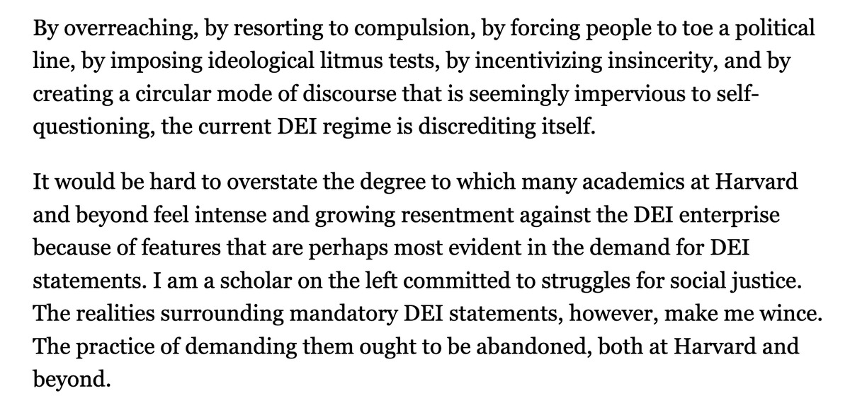 Great piece by Randall Kennedy in @thecrimson on the fatal flaws with diversity statements. thecrimson.com/column/council…