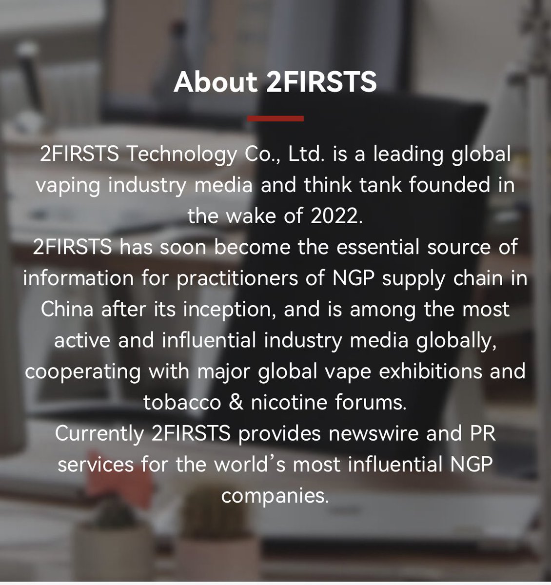 Are you suggesting that a vaping industry PR company is a reliable source of information to guide policy?