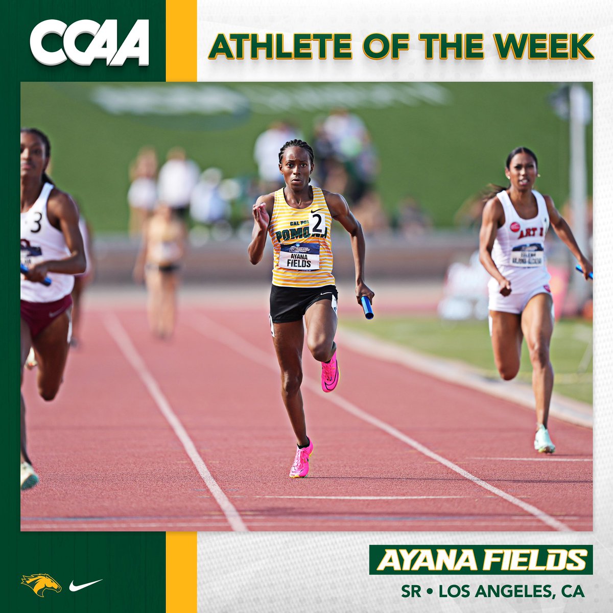 THREE more CCAA Athlete of the Week awards for the Broncos! @CPPxctf has now captured 53.6% of the weekly awards for the entire conference this season 🤯