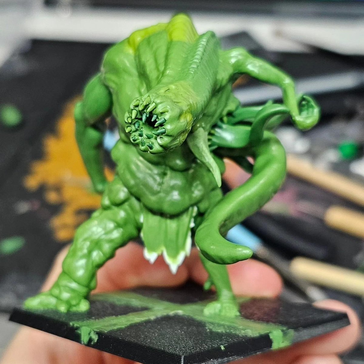 Sculpted Chaos Spawn From Scratch [by Sigmar-Painting] #miniaturepainting #minipainting