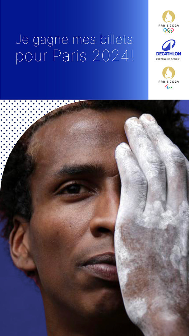Je participe à la loterie de <a href="/decathlon/">Decathlon</a> pour gagner des places au Jeux Olympiques et paralympiques de Paris 2024, toi aussi tente ta chance ! <a href="/paris2024/">Paris 2024</a>