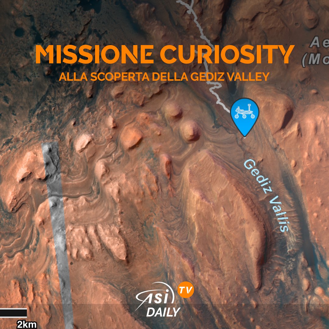 Curiosity ha iniziato l’esplorazione della Gediz Valley, in cerca di indizi sull’antica presenza di 💧su Marte 🎬Guarda il video su AsiTv ⤵️ tinyurl.com/bdh857pd Seguici sul canale Whatsapp ⤵️ tinyurl.com/5844j9hp