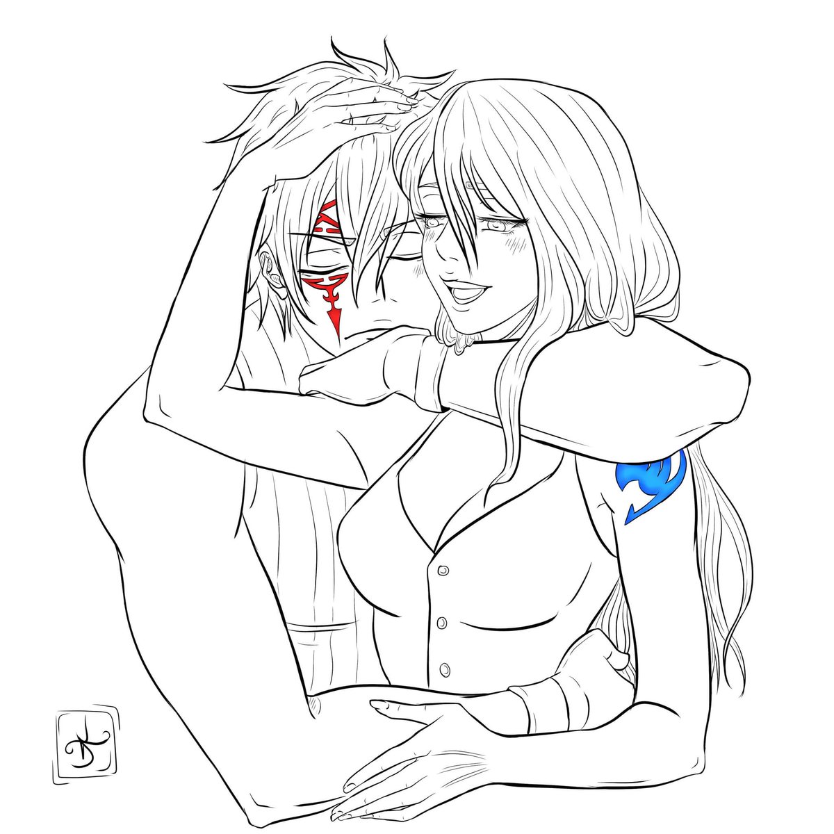 Here you have a clingy Jellal! He wants to be patted on the head after a hard day ! 💙♥️
#jerza #erza #Jellal #FairyTail