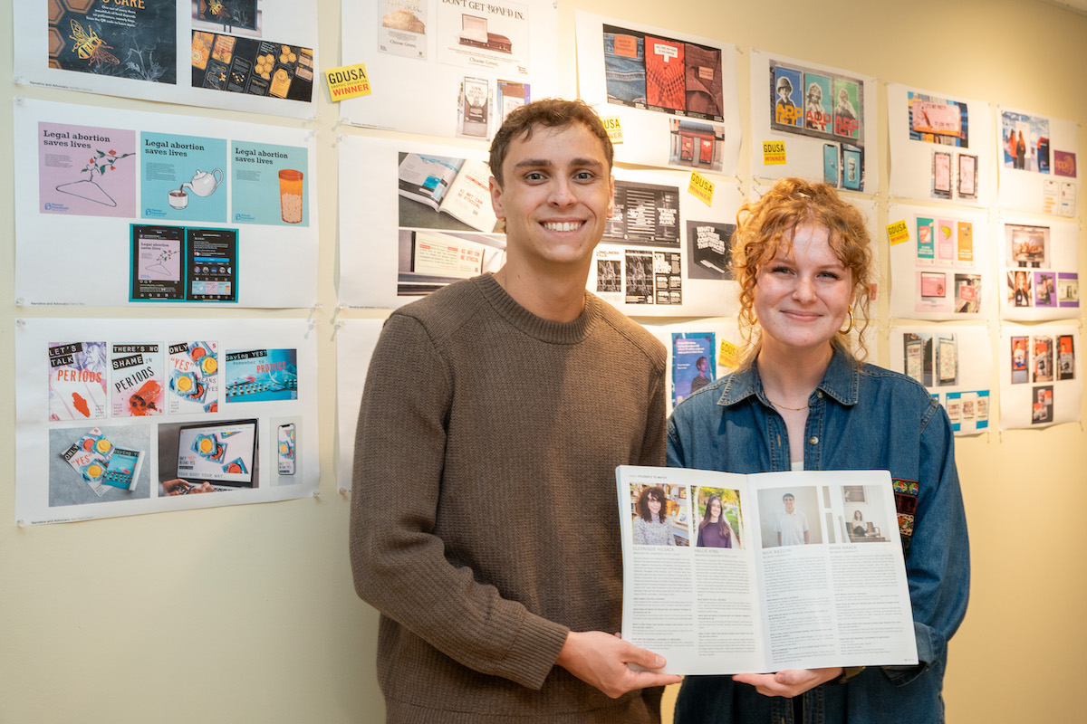 We are so proud to announce that Anna Maack & Nick Bazzoni, senior design majors at Belmont's Watkins College of Art, have been recognized by Graphic Design USA magazine as '2024 Design Students to Watch'! 👏 Congrats, Anna and Nick! 🎉 Read more here 🔗 bit.ly/4av2bn4