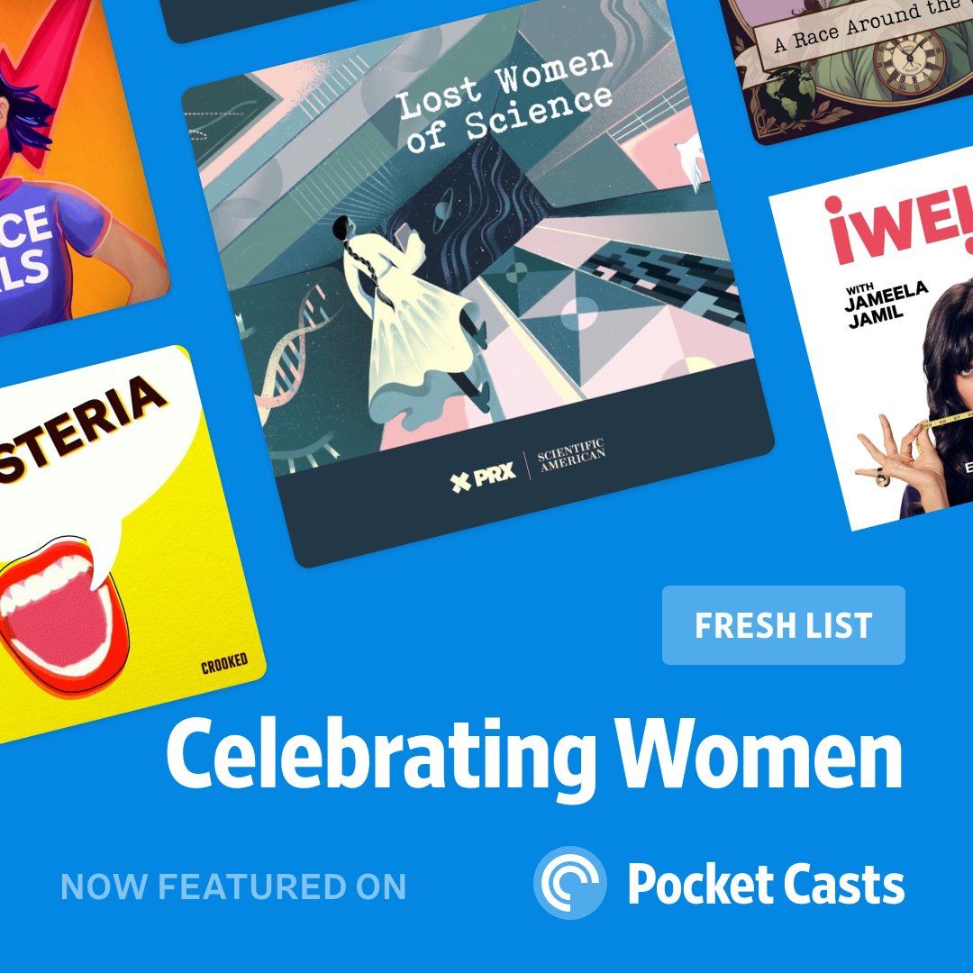 Thank you @PocketCasts for including @LostWomenofSci in the Celebrating Women category! Download the PocketCasts app for FREE, and you'll spot Lost Women of Science on the Discover page!