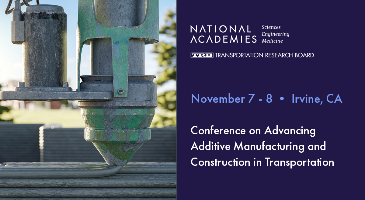 Are you working on engineering, materials, or infrastructure at the intersection of additive manufacturing and transportation? Submit your abstract to TRB's Conference on Advancing #AdditiveManufacturing and Construction in Transportation by April 30! ow.ly/EIHK50R4BoS
