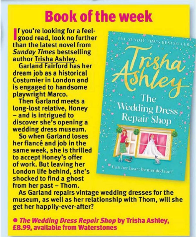 So delighted to be Book of the Week in Pick Me Up Magazine!