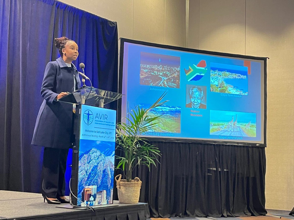Super proud of @bhengu_mand
Mandy (Wits Donald Gordon Medical centre, South Africa) presenting at AVIR in Salt Lake City, Utah, USA. African Association of Vascular and Interventional Radiographers (AAVIR) is going to be reality pretty soon.