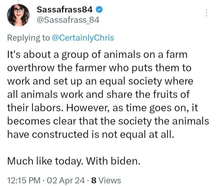 CertainlyChris's tweet image. Well, that's one way of reading things. @Sassafrass_84