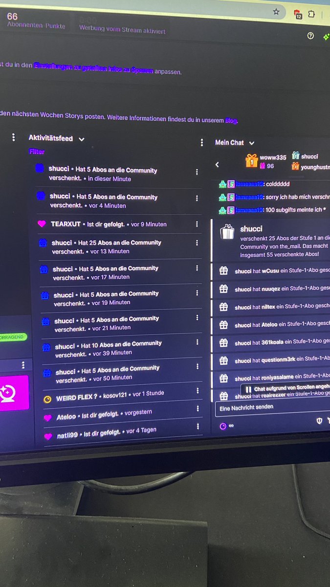 Heute im stream einfach mal 122 gifted subs erhalten muss ich dazu noch was sagen?