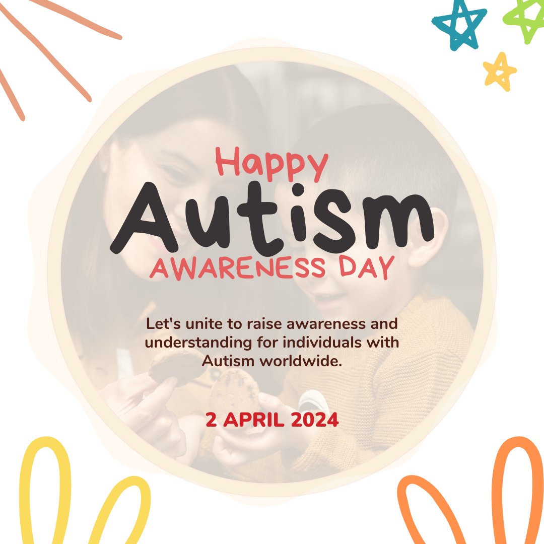 Happy Autism Awareness day: Let's unite to raise awareness and understanding for individuals with Autism worldwide. #AutismAwarenessDay