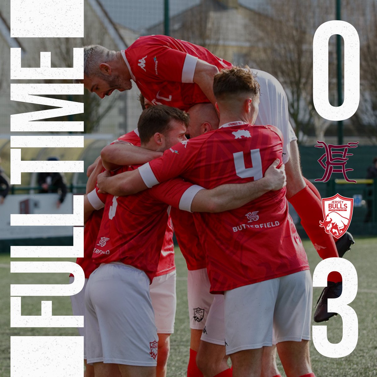 A huge three points on their way back to Jersey after a strong Bulls display 👏🛩️

⚽️⚽️ Bickley
⚽️ Le Quesne

#BackTheBulls