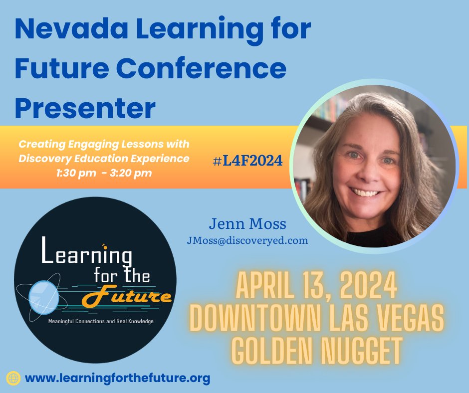 @NvstateED  I am counting the days until ⭐Saturday, April 13th⭐! #L4F2024 is almost here!

Join me for this learning lab session to create engaging lessons using @DiscoveryEd Quiz & Studio! 

You are going to ❤️ creating personalized learning experiences for students!