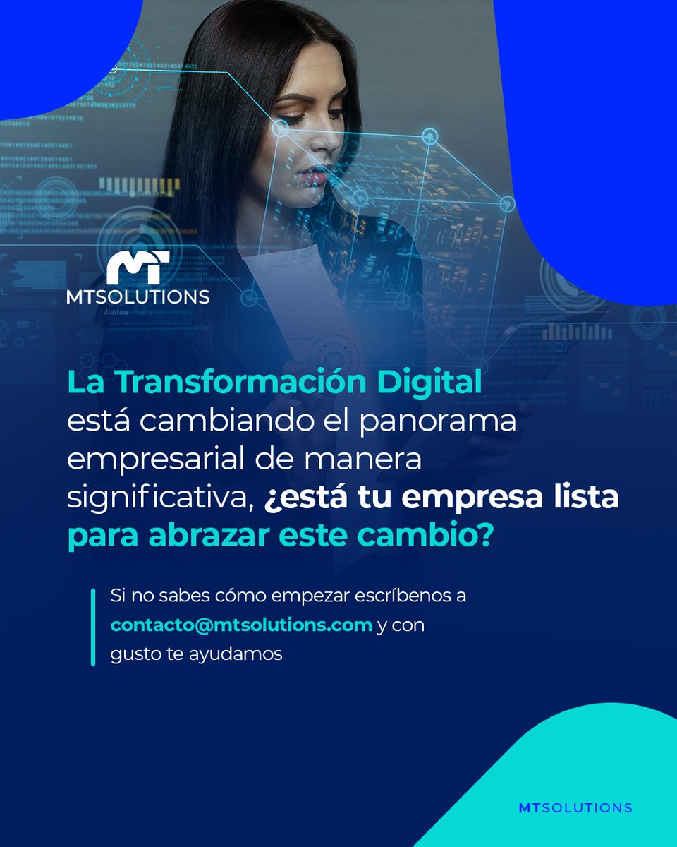 mtsolutionsglob's tweet image. La Transformación Digital está remodelando el panorama empresarial a pasos agigantados.

#MTSolutions #InnovaciónEmpresarial #TransformaciónDigital #Tecnología #SolucionesEmpresariales #Ciberseguridad #ProcesamientoDeDatos #AltaDisponibilidad #ContinuidadOperativa #Nube