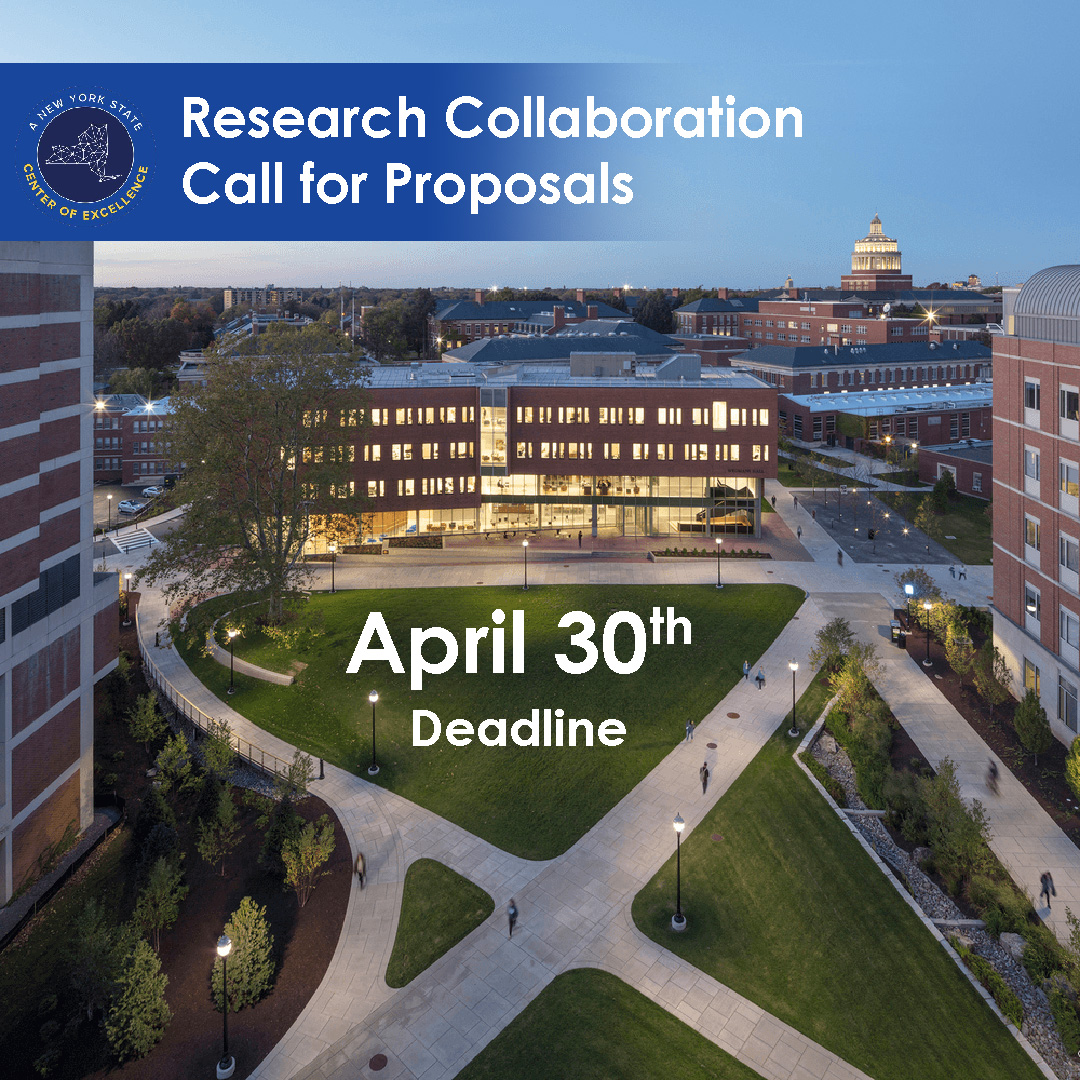 NY state businesses have the opportunity to work with our researchers in the CoE's research collaboration program. Our application deadline is coming up on April 30th. Interested in applying or hearing more? Learn more here: shorturl.at/rEFY3 #NYStar
