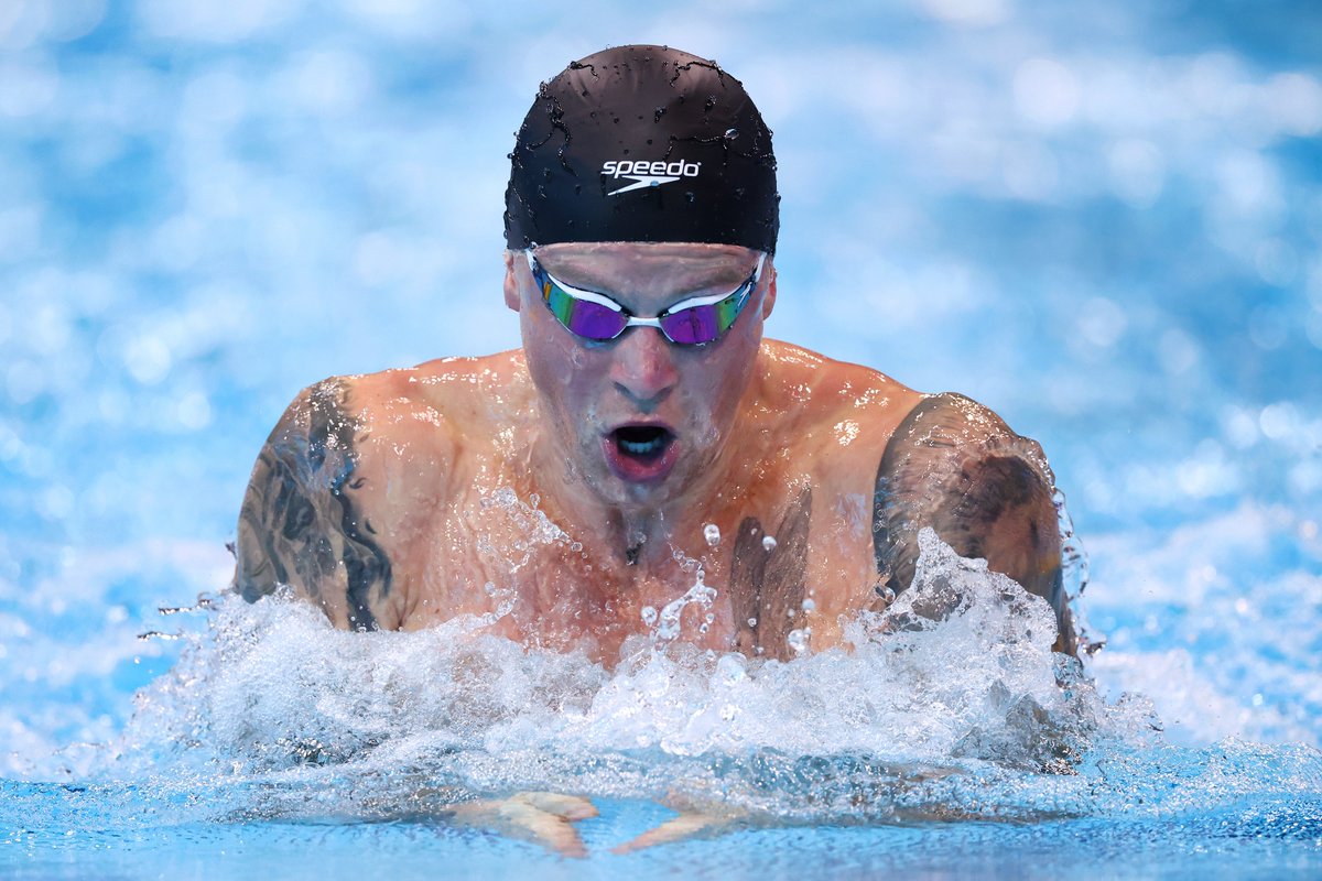 Now THAT is how you shock the world 🤯 @adam_peaty has just posted the fastest 100m breaststroke time this year: 57.94! @Paris2024 nomination time done, the Olympic three-peat is on 💪