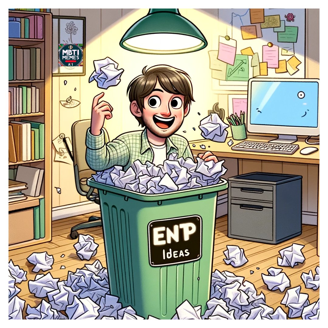 VergasBaxtor's tweet photo. step 1: put one leg into the trash can
step 2: put the other leg into the trash can

#ENFP #ENTP #MBTI https://t.co/zzJFwsTBLs