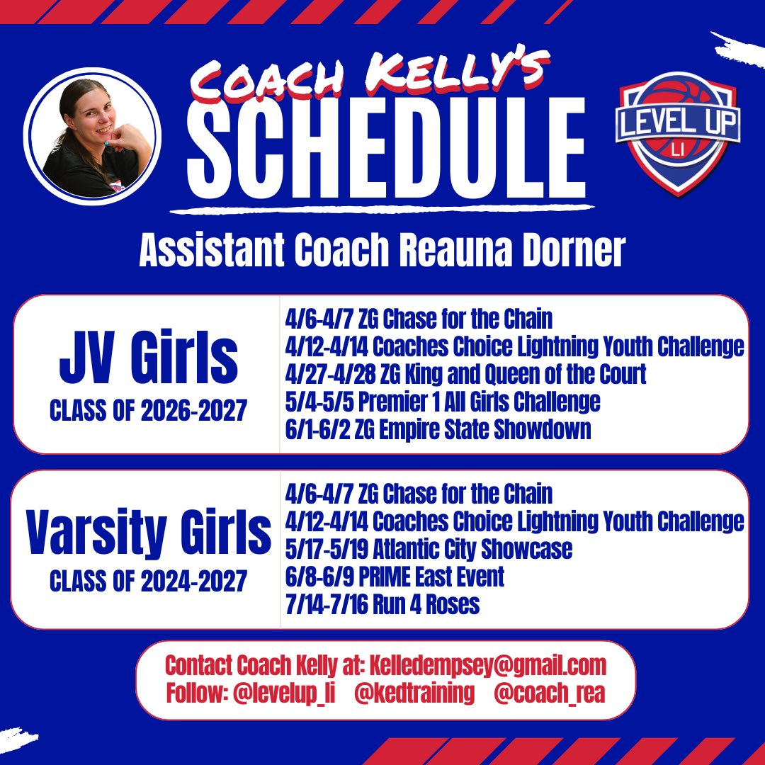 AAU season is here! @levelup_li Watch film: youtube.com/@kedtraining?s… @_darrian11 @Shailynn_05 @NalaLouis1 @Zaharasaintyl1 @AdoraCho @Akirarcho @BR2009sports @azu66349 #basketball #coach #team #schedule #aau #travel #Recruiting #fyp