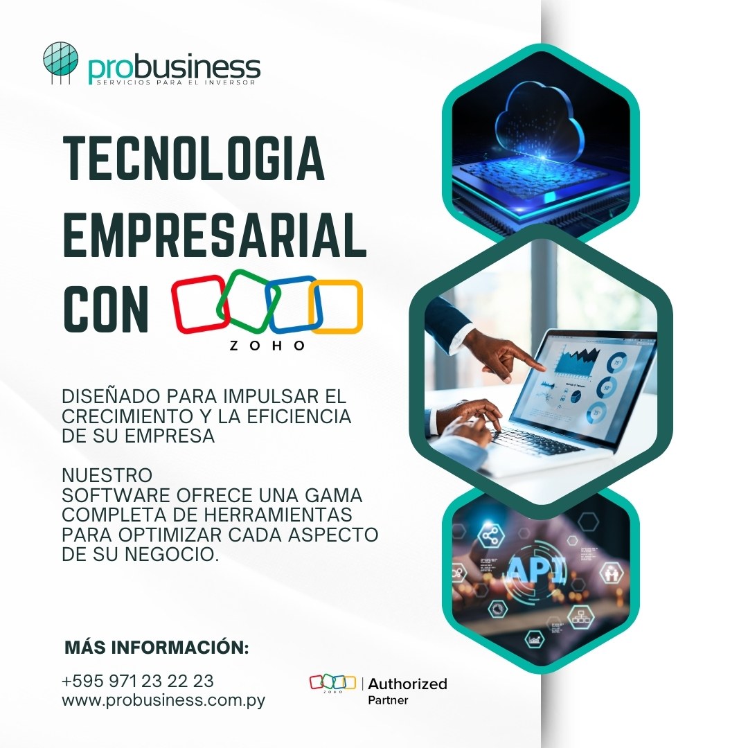 ProBusinessPY's tweet photo. ¡Potencia tu empresa con Zoho! 💼 Descubre la suite de herramientas empresariales más completa en la nube ☁️. Contáctanos para más información! https://t.co/1nVZBFtknF
