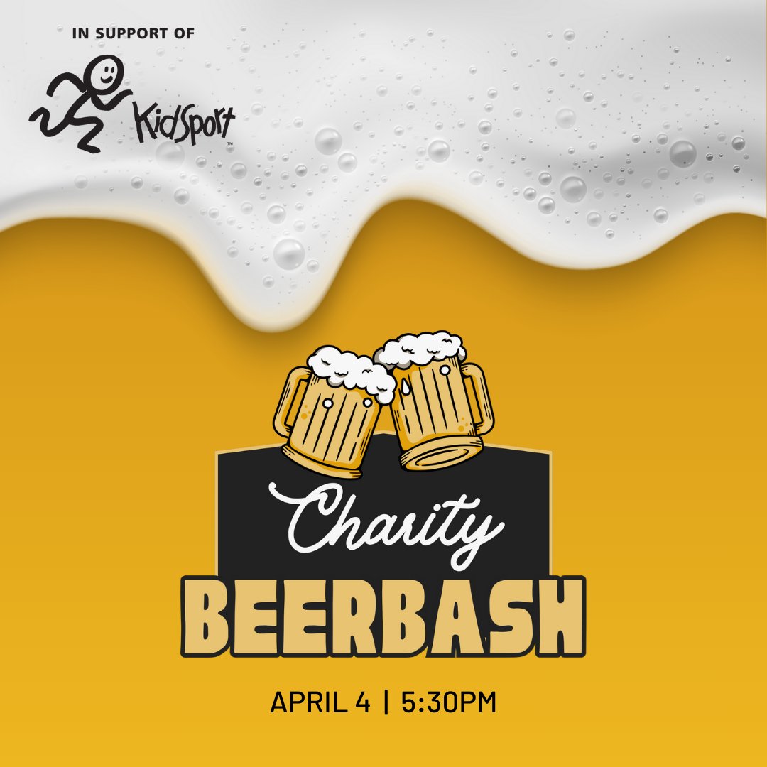 You. Your friends. Local breweries. Games. Prizes. All for a great cause! The Inaugural Charity Beer Bash in support of KidSport is this Thursday and WE WANT YOU there to help us pick the winners! Don’t miss out - get your tickets now: show.ps/l/7deaa8c5/ #SoALLKidsCanPlay