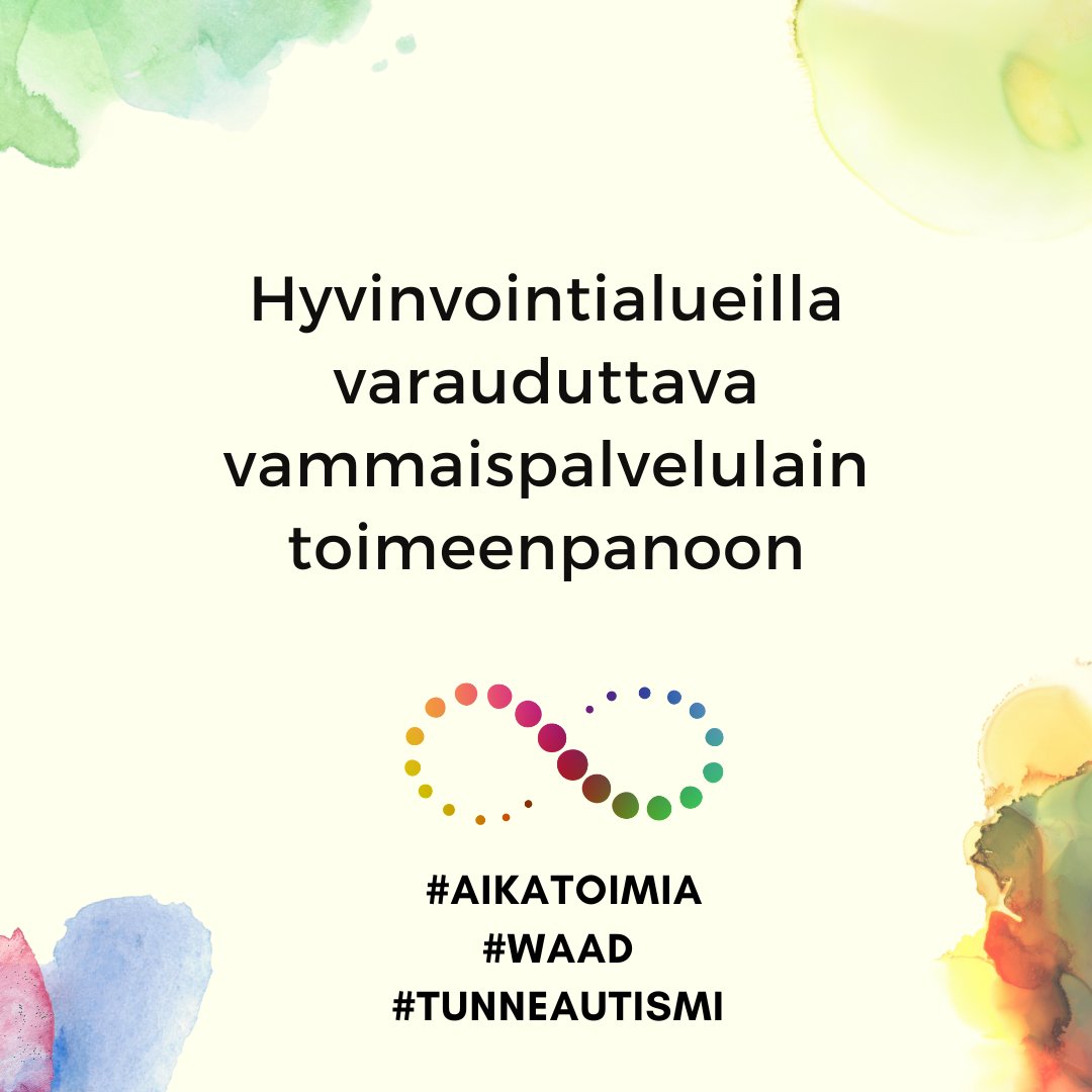 Sosiaalinen toimintarajoite on säilytettävä vammaispalvelulain soveltamisalassa, jotta myös neurokirjon lapset, nuoret ja aikuiset saavat tarvitsemansa vammaispalvelut. autismiliitto.fi/sosiaalinen-to… #AikaToimia #vammaispalvelut #SosiaalinenToimintakyky #WAAD #TunneAutismi