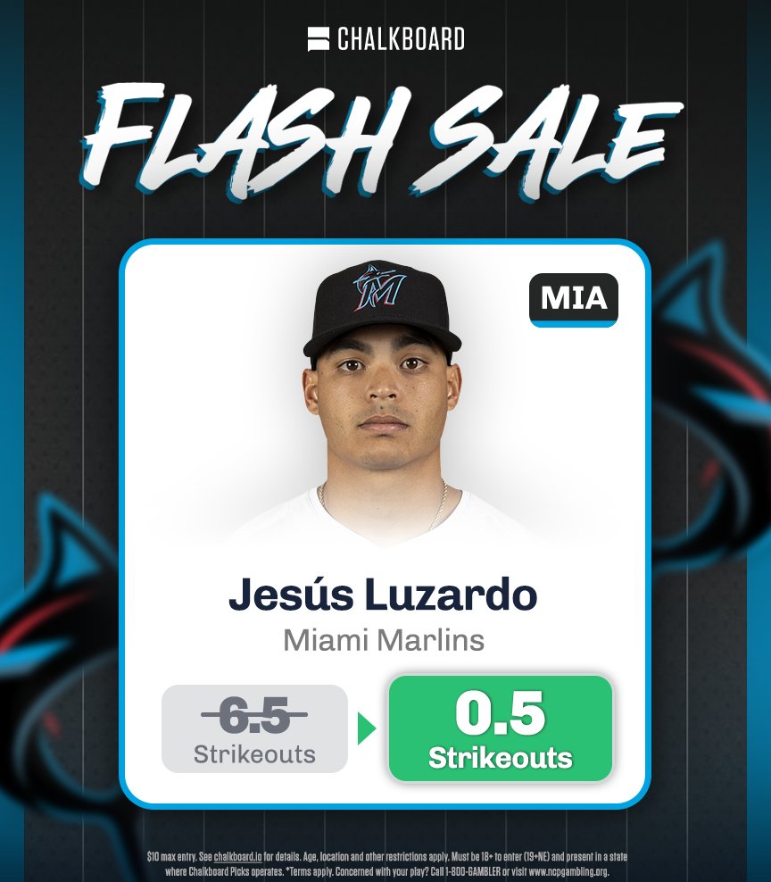 thedfsshark's tweet image. Chalkboard is giving away basically a FREE Square in MLB Tonight. 🆓  

Sign up using the code "SHARK" and they wil match you up to $100 and I will set you up in the premium for 30 days ✅  

Google Play Link - play.google.com/store/apps/det…

Apple Store Link- apps.apple.com/us/app/chalkbo……