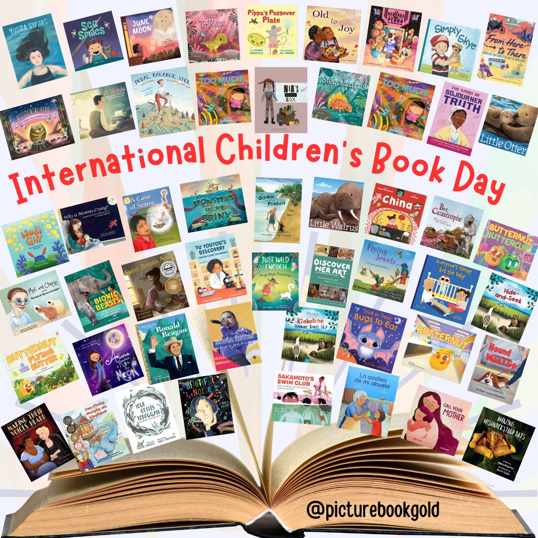 Today is #InternationalChildrensBookDay and I am proud to be a member of these super talented authors/illustrators celebrating reading at @picturebookgold 😍