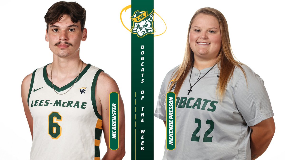 Lees-McRae Athletics (@lmcbobcats) on Twitter photo .<a href="/LMC_Softball/">Lees-McRae Softball</a> junior McKenzie Presson and <a href="/LMCBobcatVolley/">Lees McRae MVB</a> senior Nicholas Brewster have been named Bobcats of the Week for March 25 - March 31. Read more⬇️
📰➡️tinyurl.com/mnbk9d96
#BEmore | #GoBobcats .<a href="/LMC_Softball/">Lees-McRae Softball</a> junior McKenzie Presson and <a href="/LMCBobcatVolley/">Lees McRae MVB</a> senior Nicholas Brewster have been named Bobcats of the Week for March 25 - March 31. Read more⬇️
📰➡️tinyurl.com/mnbk9d96
#BEmore | #GoBobcats