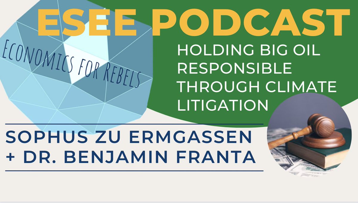 You don’t want to miss our latest #EconomicsForRebels podcast episode! Tune in to hear from @BenFranta on how climate litigation works in practice: ecolecon.eu/new-podcast-ep…