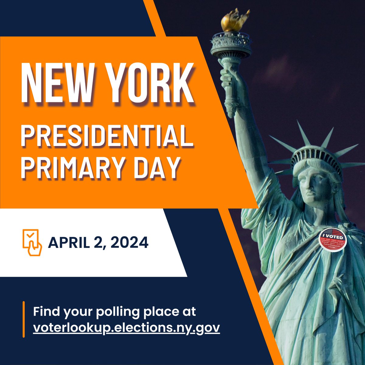 FortOrangePress's tweet photo. New York - it's Presidential Primary Election Day! We are proud to be an important step in the voting process for our home state of New York. Go out and vote at your local polling place today!
--
#NewYork #ElectionDay #PrimaryElectionDay #Vote #PresidentialPrimary #PrintandMail https://t.co/E5VOchlGai