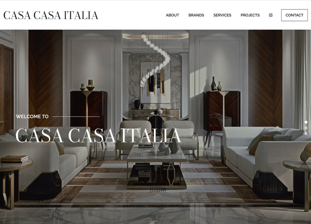 New website for Casa Casa Italia, a provider of luxury Italian furnishing in Jupiter, Florida. casacasaitalia.com