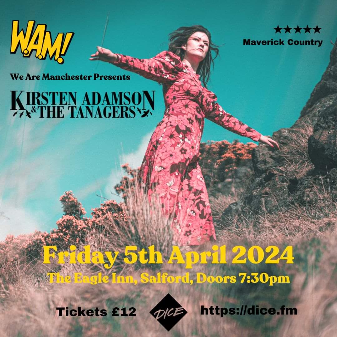 We're pleased to be working with @kadamsonmusic on her #Manchester date at @EagleinnSalford on April 5th! Join us for an unmissable night of music! Plus: instagram.com/blackutahband! Tickets: linktr.ee/kirstenadamson #Manchestermusicscene #livemusic #wearemanchester #gigs #MCR