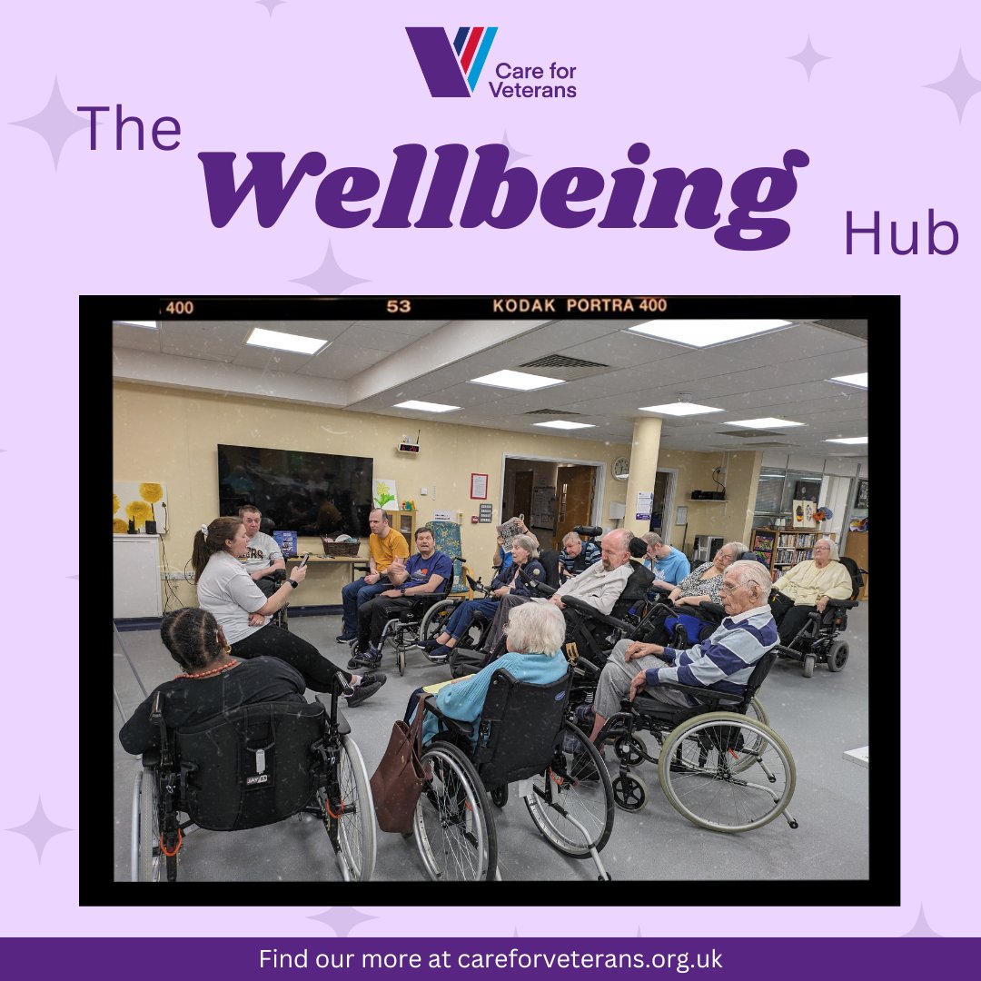The Care for Veterans' Wellbeing hub offers group and individual activities, all designed to care for residents’ emotional wellbeing and encourage participation and increase social inclusion. You can read more about our Wellbeing Hub here: careforveterans.org.uk/stay-with-us/w…