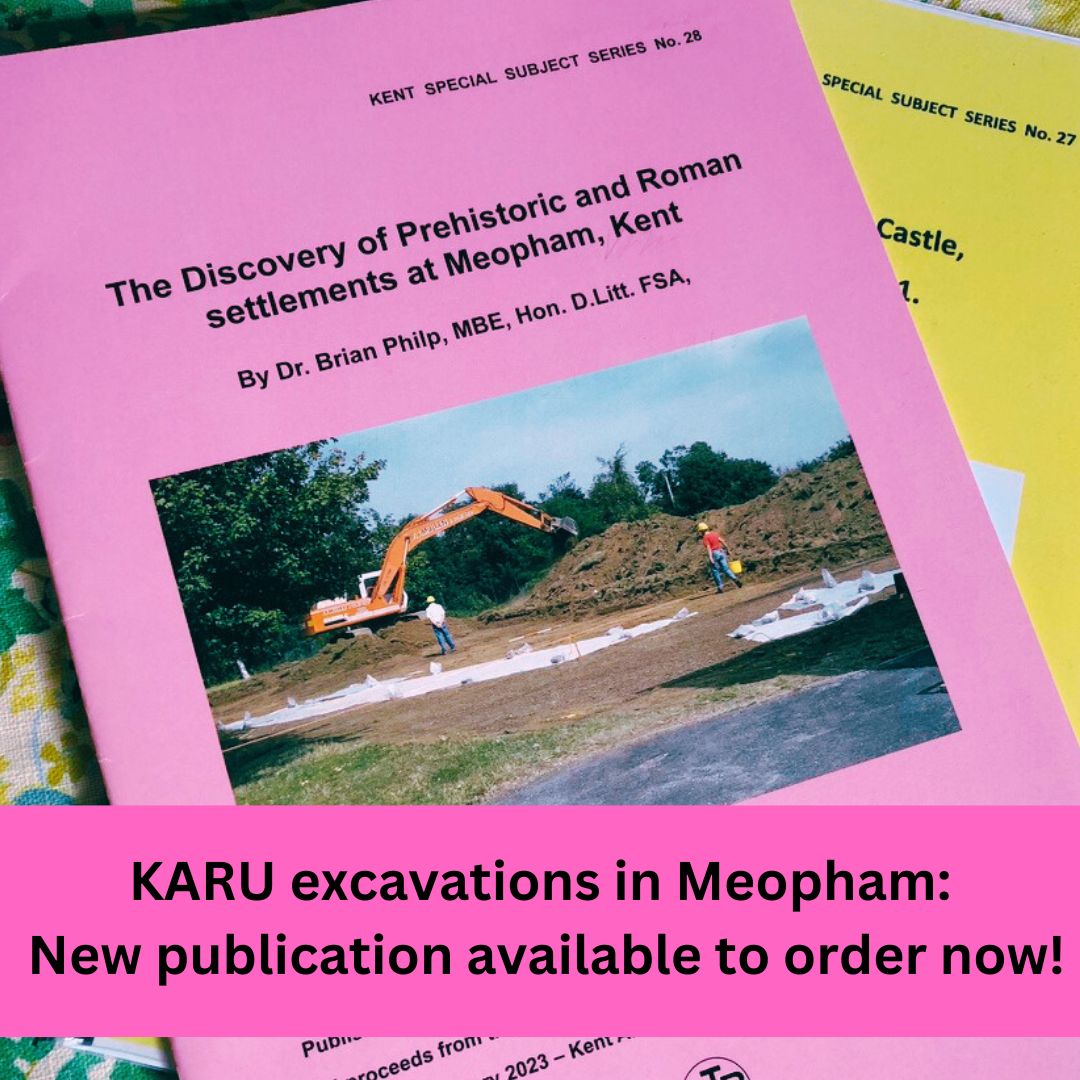 CroftonVilla's tweet photo. What’s better than chocolate Easter eggs? A shiny, new (pink!) archaeological report from KARU! Unusually for an area of heavy soils, this report concludes that Meopham, Kent, attracted settlement during the late-Neolithic, the late-Iron Age, early-Roman and late Saxon periods. https://t.co/4krsVP8W5c