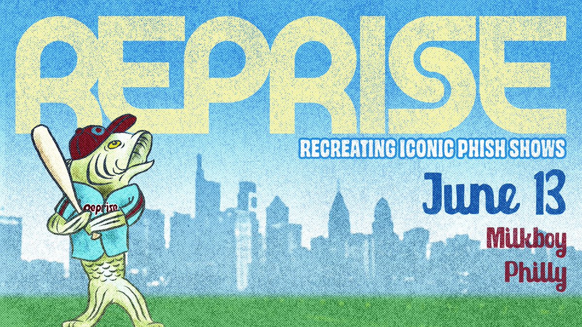 That time then, now once again! @reprisetheband announces the first of many shows coming this summer! Reprise recreates iconic #Phish shows so that fans can celebrate the music that brought us all together — again! @MilkBoyPhilly 6/13 Woodstock 6/14 🎟️ dice.fm/event/y5emv-re…