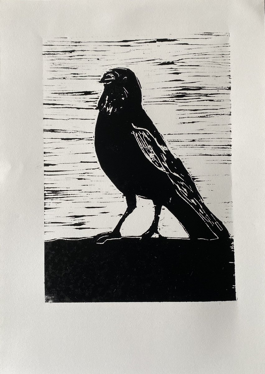 geoffsau's tweet photo. Jackdaw woodcuts https://t.co/Q4yICTrjP8