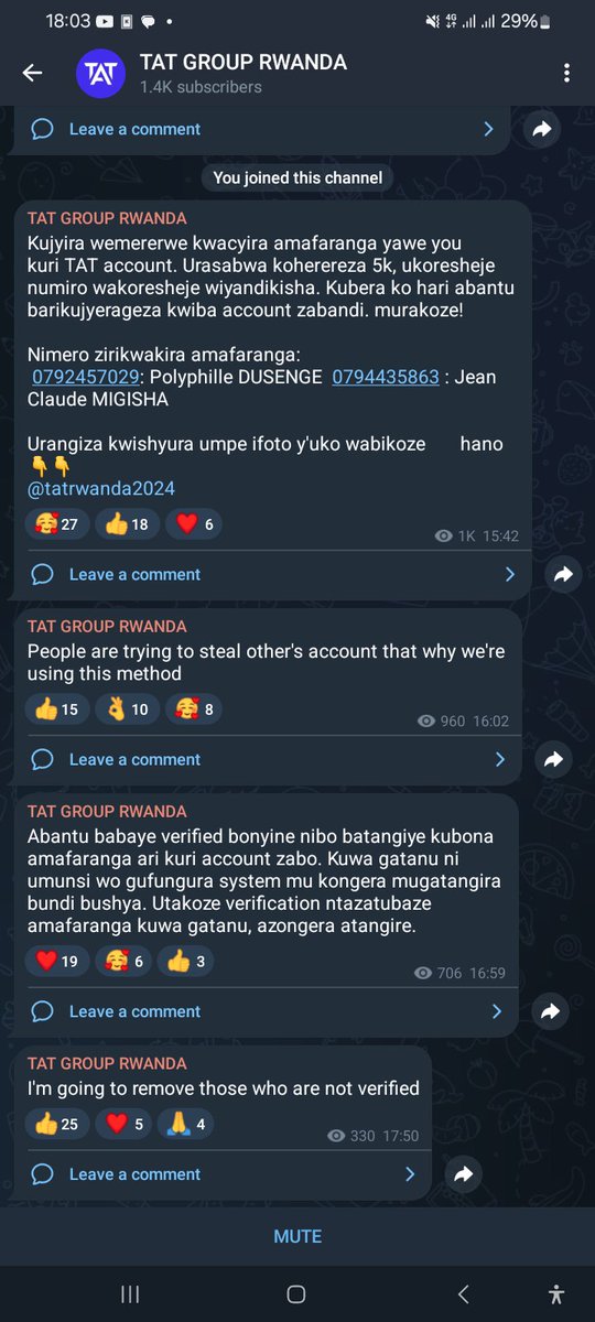 tmmethode250's tweet photo. @RDBrwanda  @CentralBankRw  @MTNRwanda 
Please consider for this scam.
Mugire icyo mubikoraho. https://t.co/58Bf10yaGV